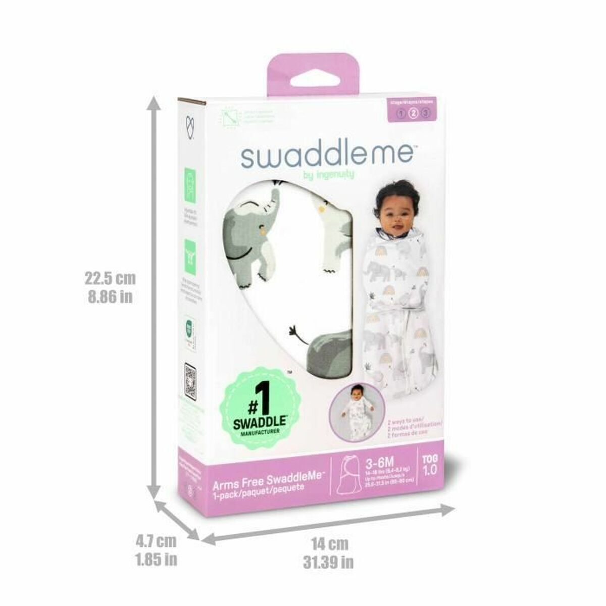 Ingenuity Babyschlafsack Baumwolle 3-6 Monate – Produktansicht 5