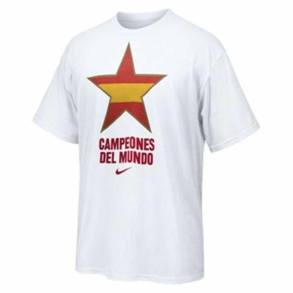 Nike Estrella España Campeones Del Mundo Men's T-Shirt - White - product view 4