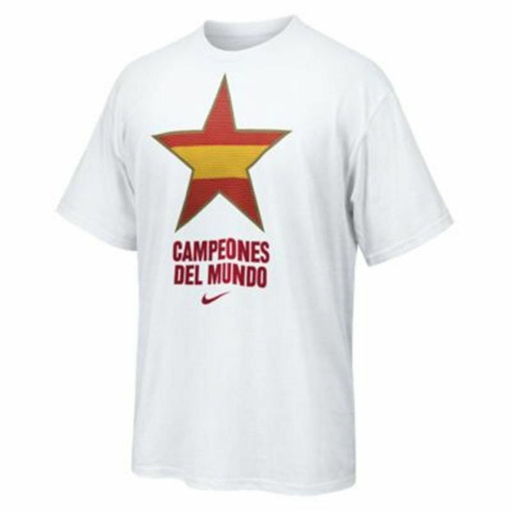 Nike Estrella España Campeones Del Mundo Men's T-Shirt - White
