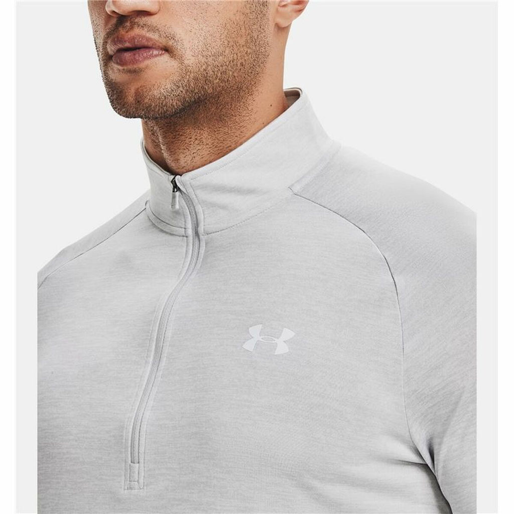Men’s Long Sleeve T-Shirt Under Armour Tech 2.0 1/2 Zip White