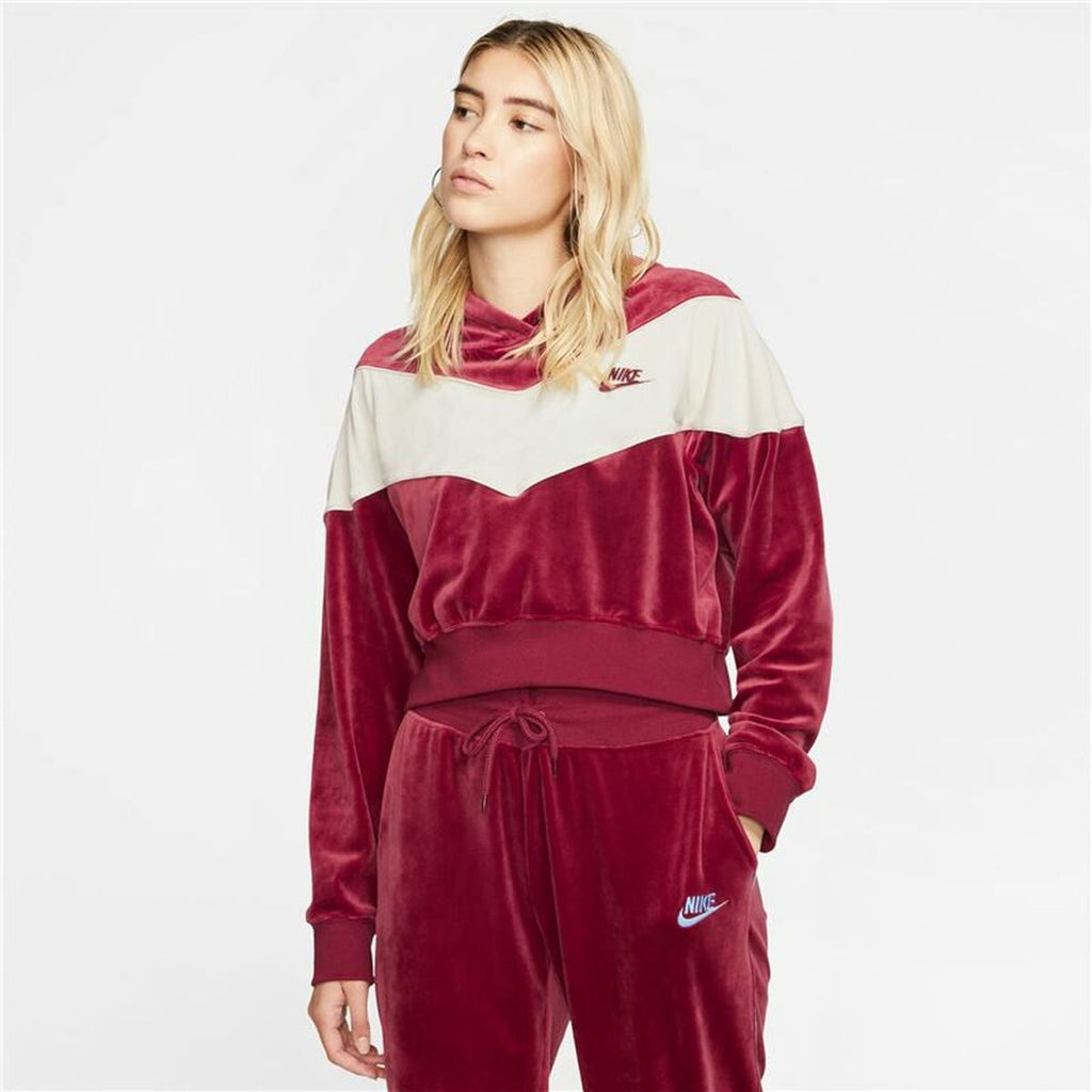 Nike Sportswear Heritage Women's Hoodie - Dark Red - product view 6