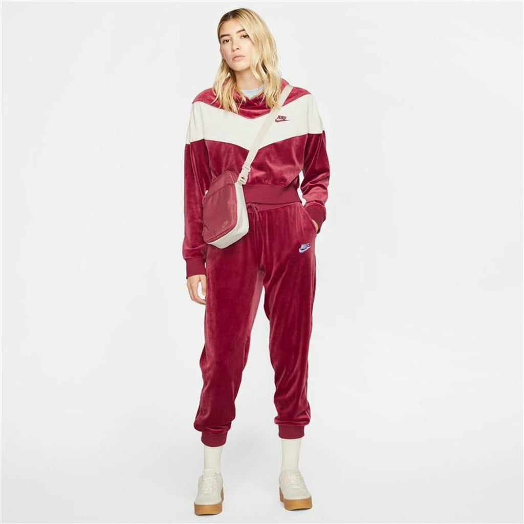 Nike Sportswear Heritage Women's Hoodie - Dark Red - product view 4