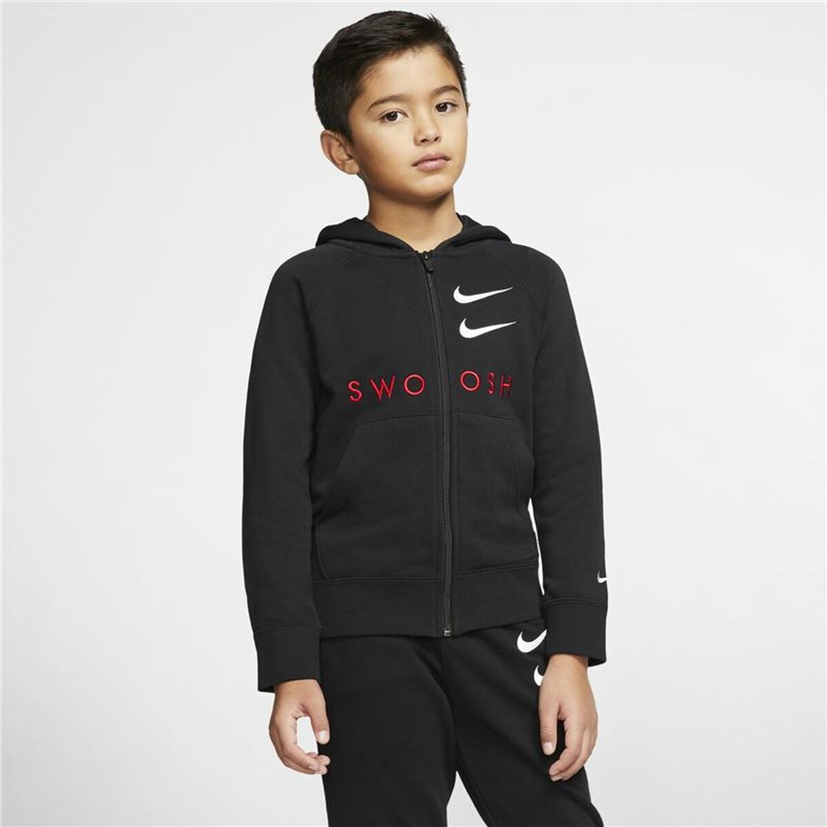 Nike Swoosh Kids' Jacket - Black - product view 13