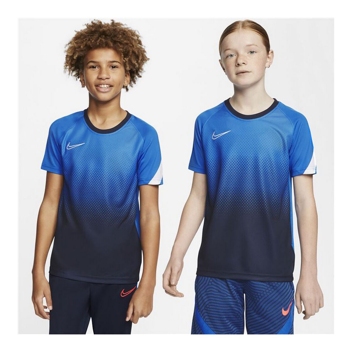 Nike Short Sleeved Football Shirt Dri-FIT Academy Kids' Shirt - Blue - product view 20