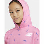 Nike Hooded Print Kids' Sweatshirt - Pink - product view 13