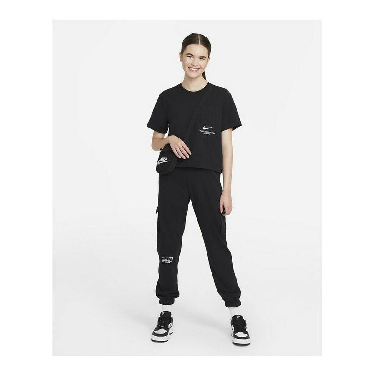Nike Sportswear Swoosh Women's T-Shirt - Black - product view 6