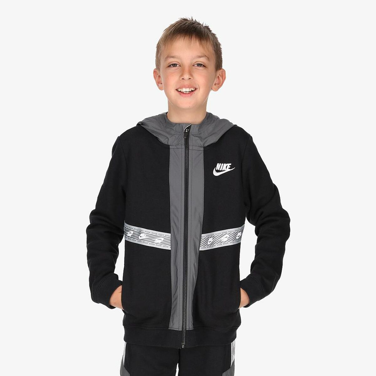 Nike Cotton Kids' Jacket - Black - product view 2