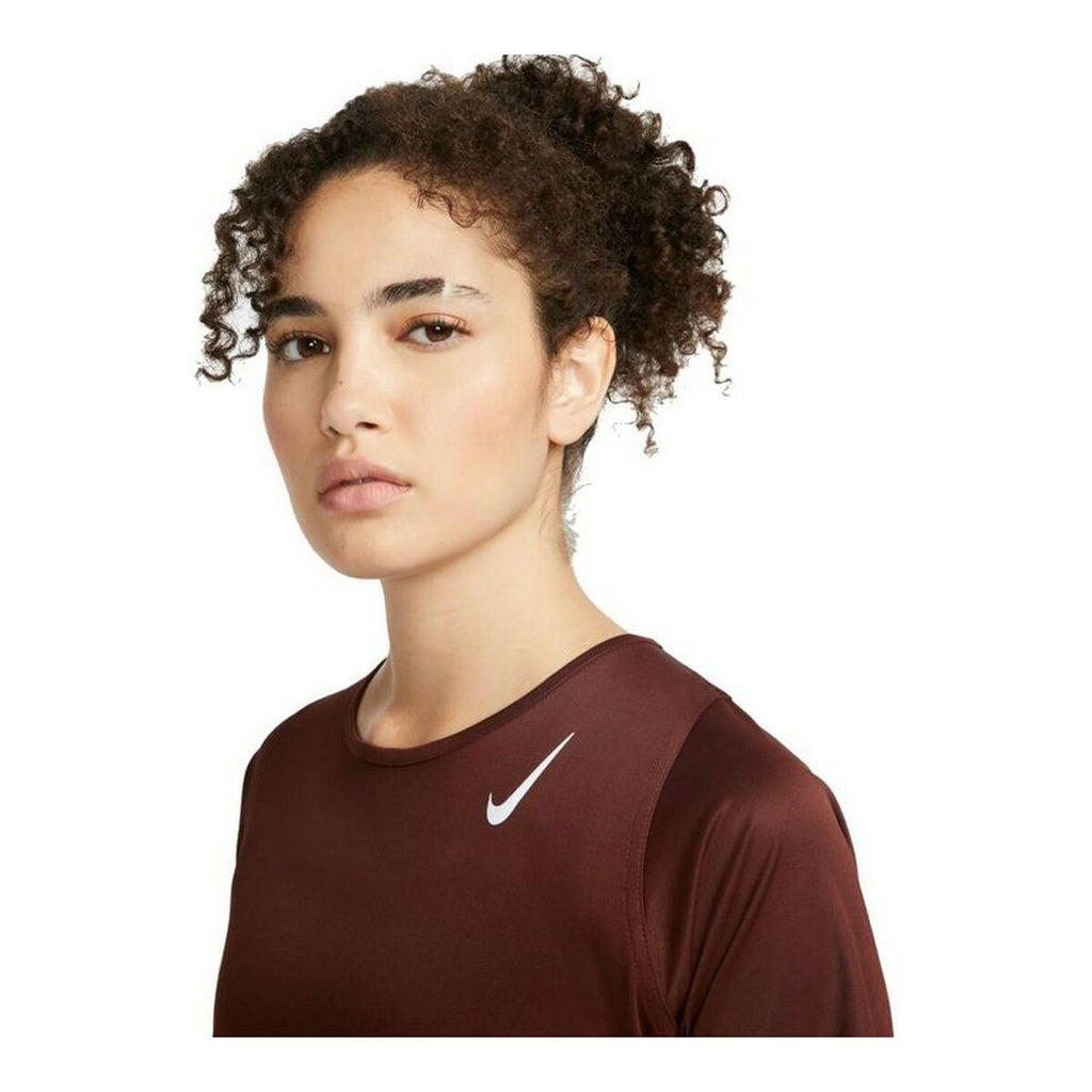 Nike Short-sleeve Sports Dri-FIT Race W Women's T-Shirt - Brown - product view 7