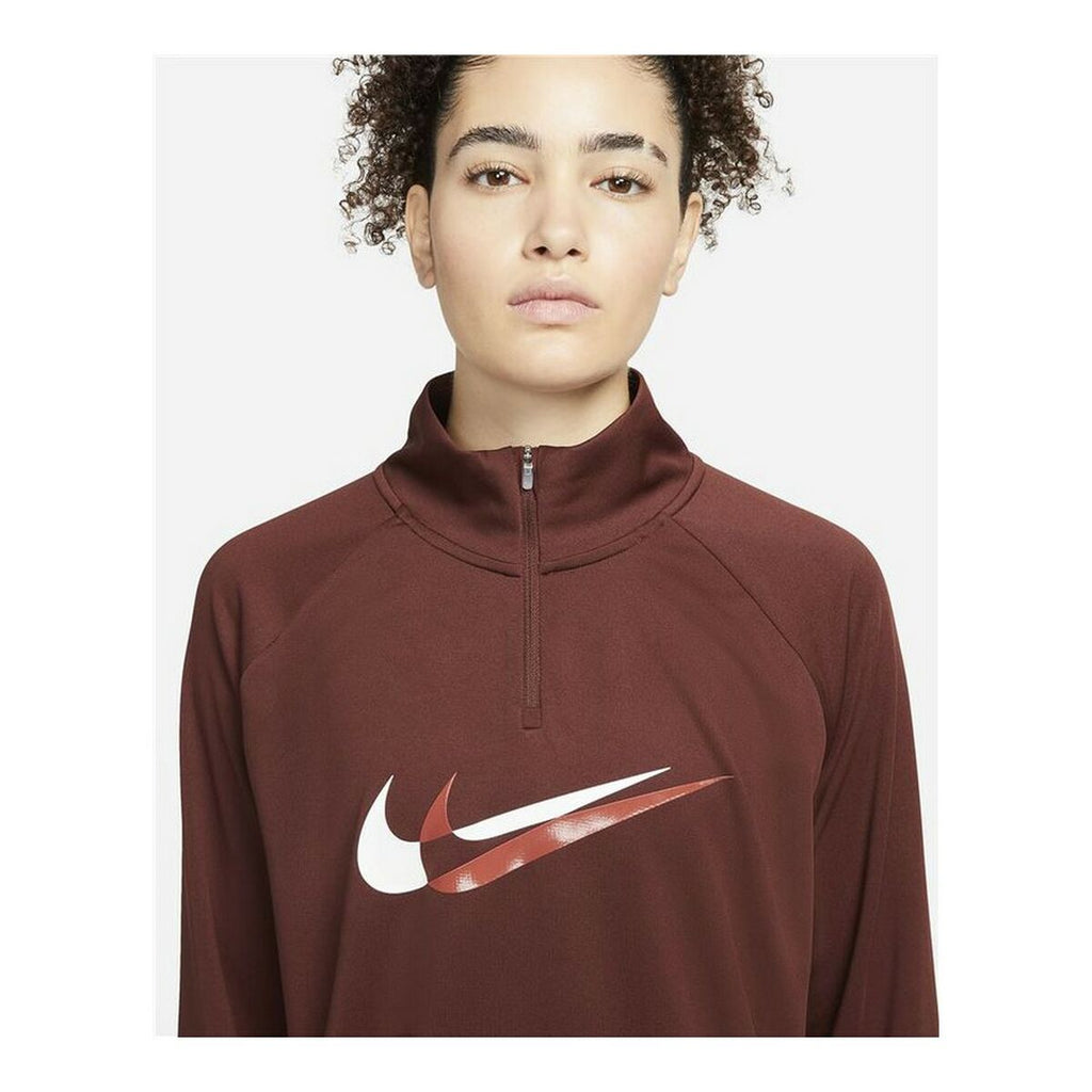 Nike Long Sleeve Dri-FIT Swoosh Run Women's T-Shirt - Brown - product view 9