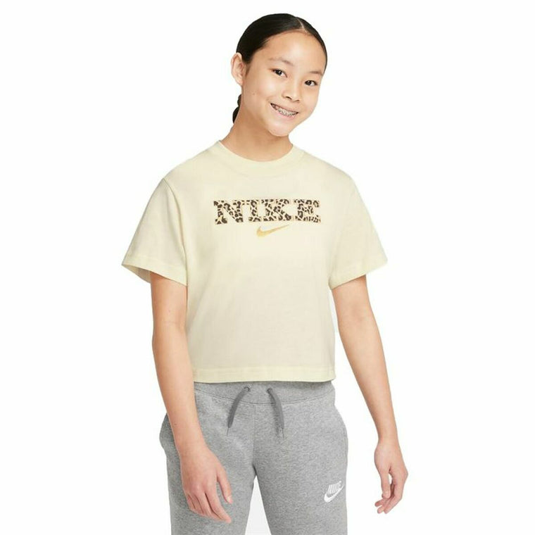 Nike Sportswear Girls' T-Shirt - Beige