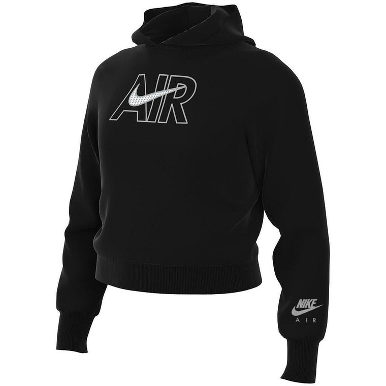 Nike Air FT Crop Kids' Hoodie - Black