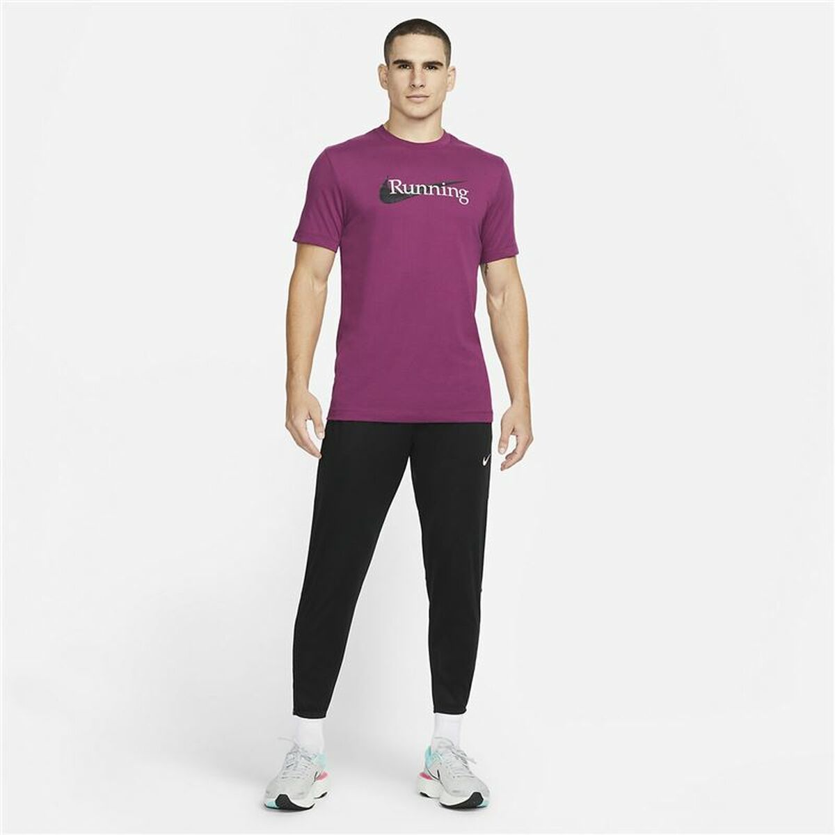 Nike Dri-FIT Men's T-Shirt - Violet - product view 7