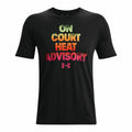 Men’s Short Sleeve T-Shirt Under Armour Basketball Heat Black