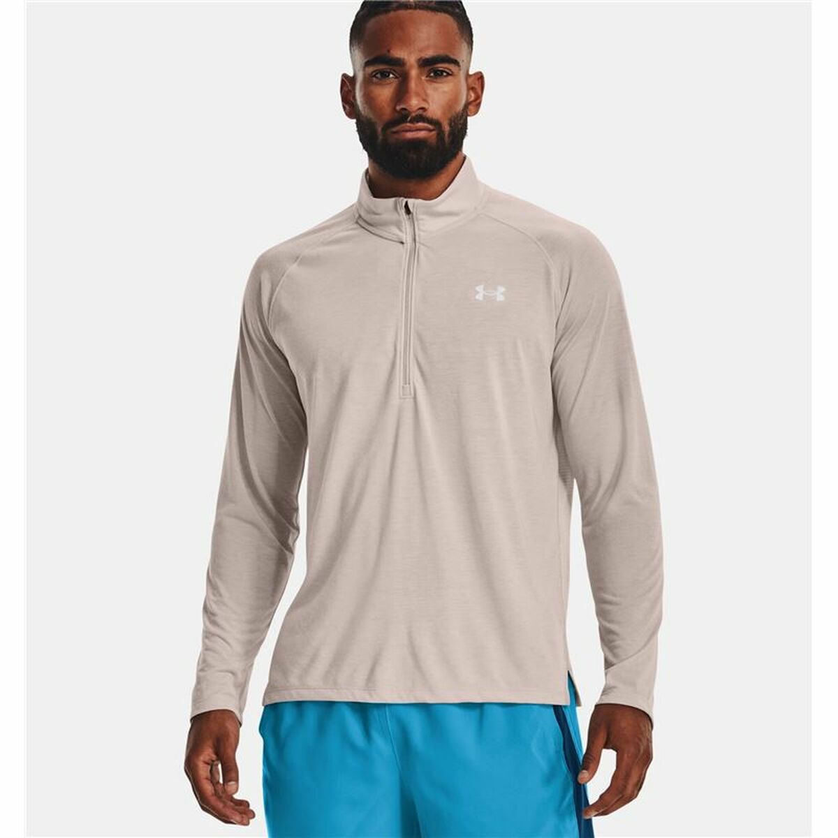 Under Armour Herren-Langarm-T-Shirt Streaker Run Beige – Produktansicht 3