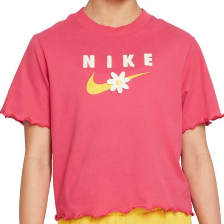 Nike Energy Boxy Frilly Girls' T-Shirt - Pink