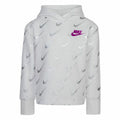 Nike Printed Fleeced Kids' Sweatshirt - White