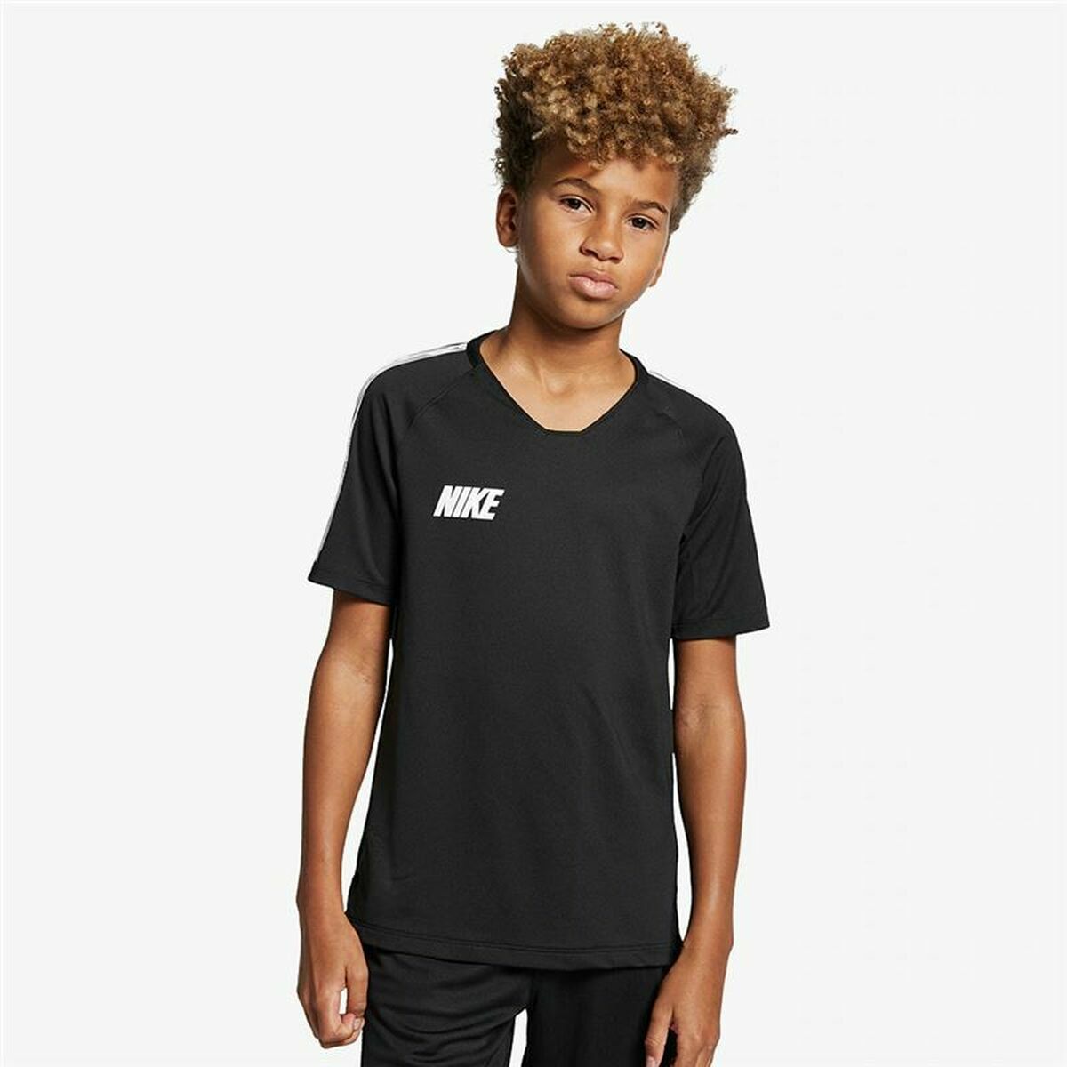 Nike Breathe Dri-FIT Squad Kids' T-Shirt - Black