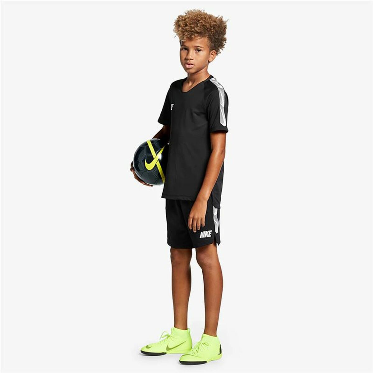 Nike Breathe Dri-FIT Squad Kids' T-Shirt - Black - product view 7