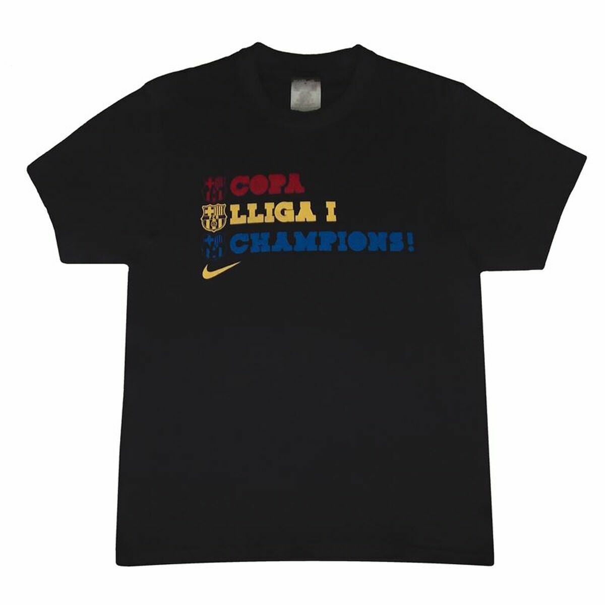 Nike Short-sleeved Football Shirt Barça Triplete Men's Shirt - Black - product view 2