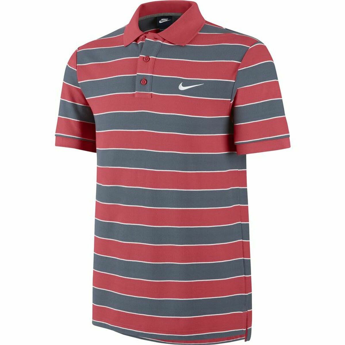 Nike Short Sleeve Matchup Stripe 2 Red Men's Polo Shirt - Grey - product view 2