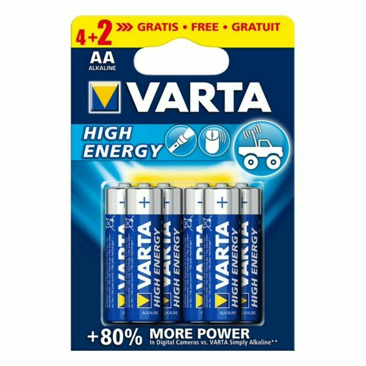 Alkaline Batteries Varta 4906121436 1,5 V 1.55 V AA (6 Teile) – Produktbild 1