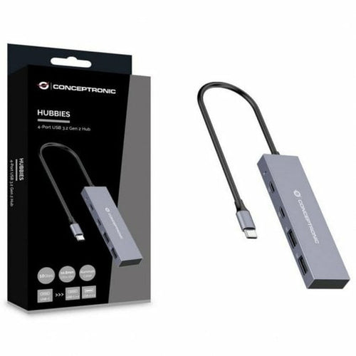 Conceptronic USB USB-Hub HUBBIES13G Grau
