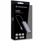 Conceptronic USB USB-Hub HUBBIES13G Grau – Produktansicht 3