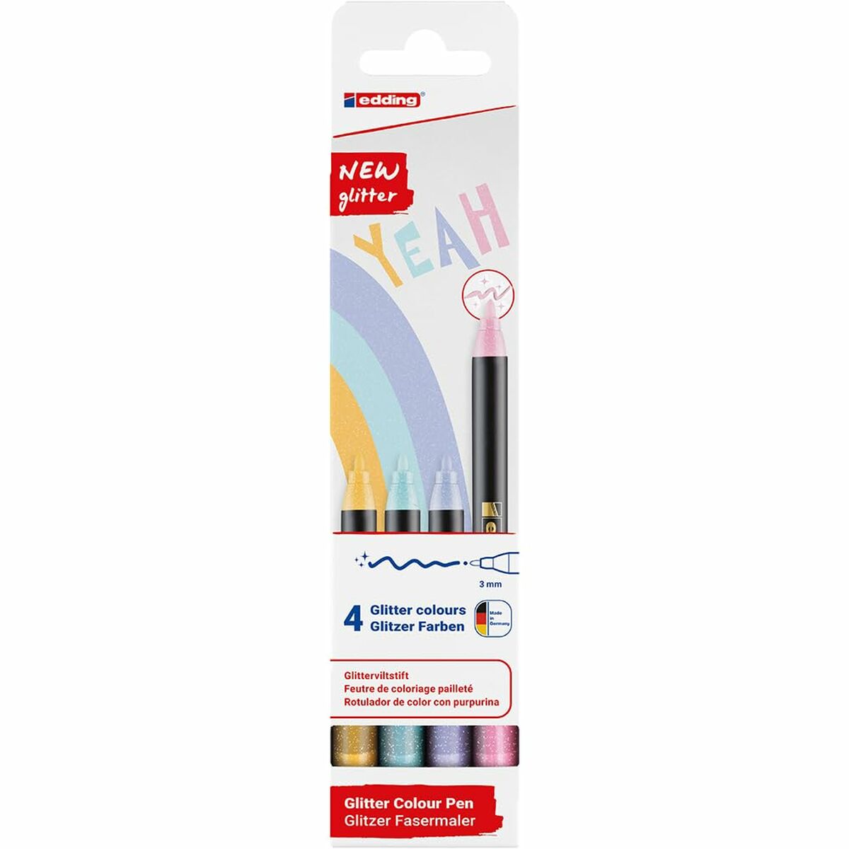 Edding Filzstift-Set 1200 Mehrfarbig Cake Glitter – Produktansicht 2