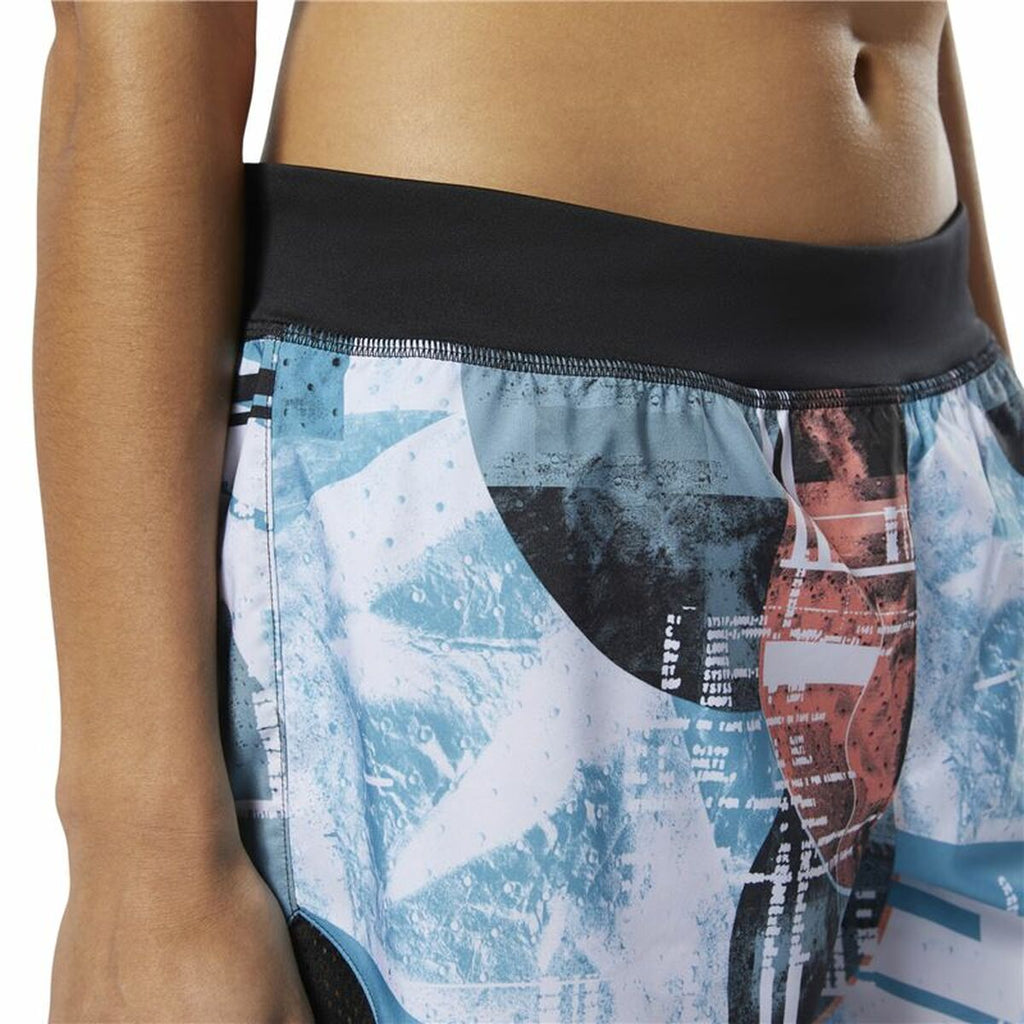 Reebok Sportshorts für Damen Wor Moonshift Sky Blau – Produktansicht 4