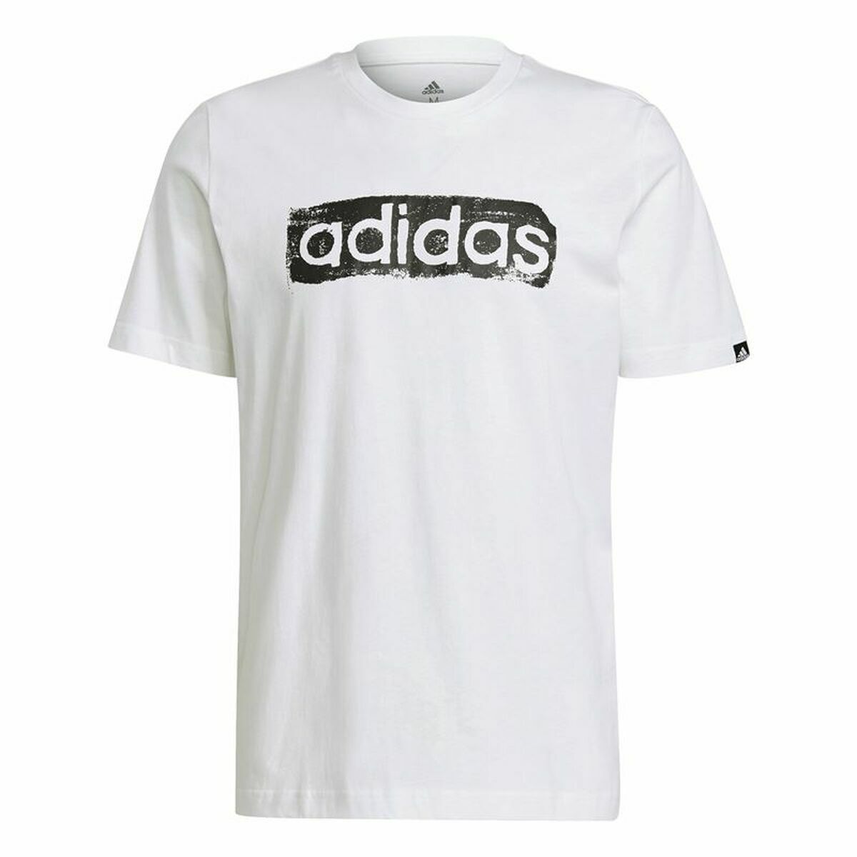 Adidas Brushstroke Logo Men's T-Shirt - White - product view 4