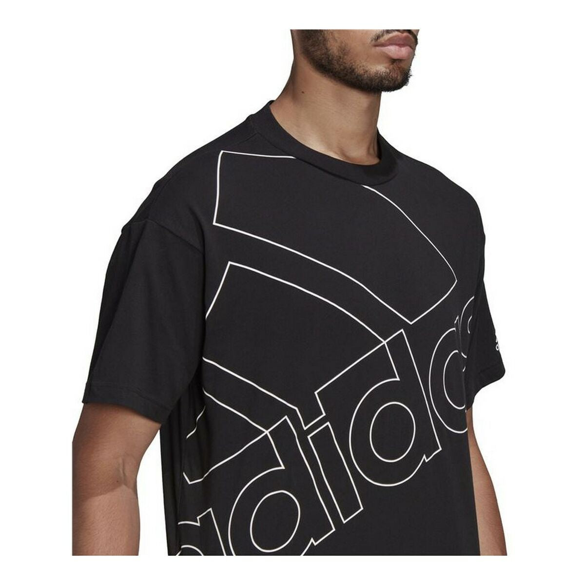 Adidas Giant Logo Men's T-Shirt - Black - product view 9