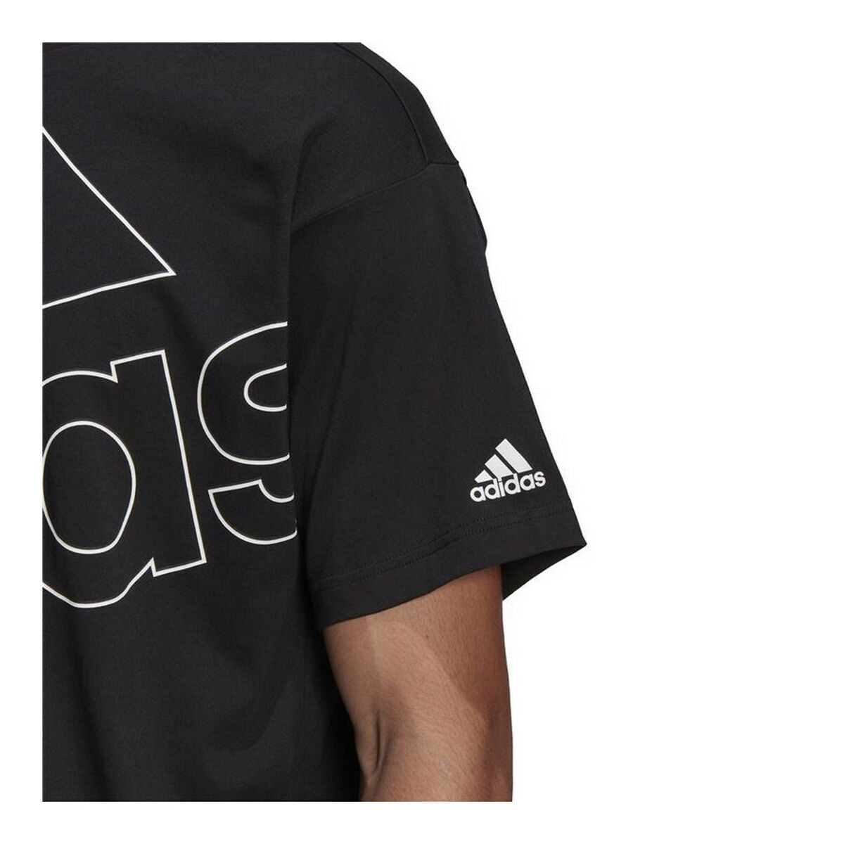 Adidas Giant Logo Men's T-Shirt - Black - product view 8