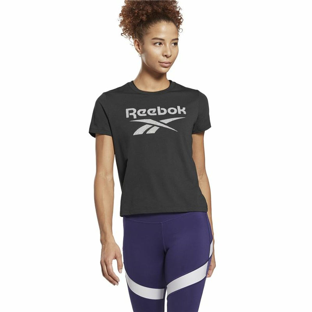 Reebok Damen Kurzarm T-Shirt Workout Ready Supremium Schwarz – Produktansicht 8