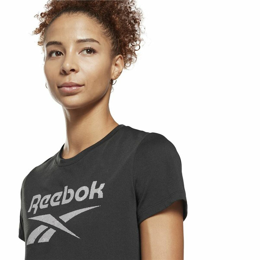 Reebok Damen Kurzarm T-Shirt Workout Ready Supremium Schwarz – Produktansicht 6
