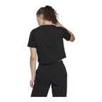 Reebok Damen Kurzarm T-Shirt Cropped Identity Schwarz – Produktansicht 8