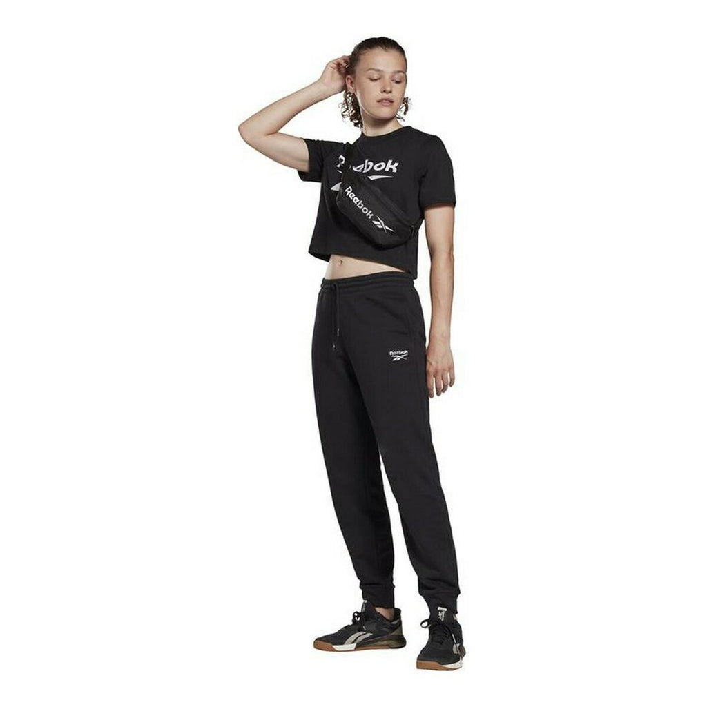 Reebok Damen Kurzarm T-Shirt Cropped Identity Schwarz – Produktansicht 5