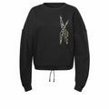 Reebok Damen SweatShirt ohne Kapuze Modern Safari Schwarz – XS