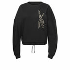 Reebok Damen SweatShirt ohne Kapuze Modern Safari Schwarz – XS