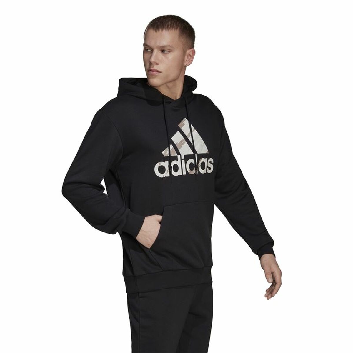 Adidas Essentials French Terry Men's Hoodie - Black - product view 14