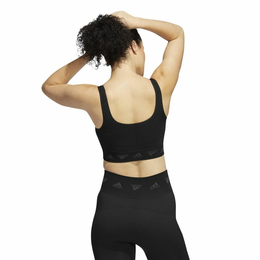 Adidas Sports Bra Aeroknit Women's Sports Bra - Black - product view 9