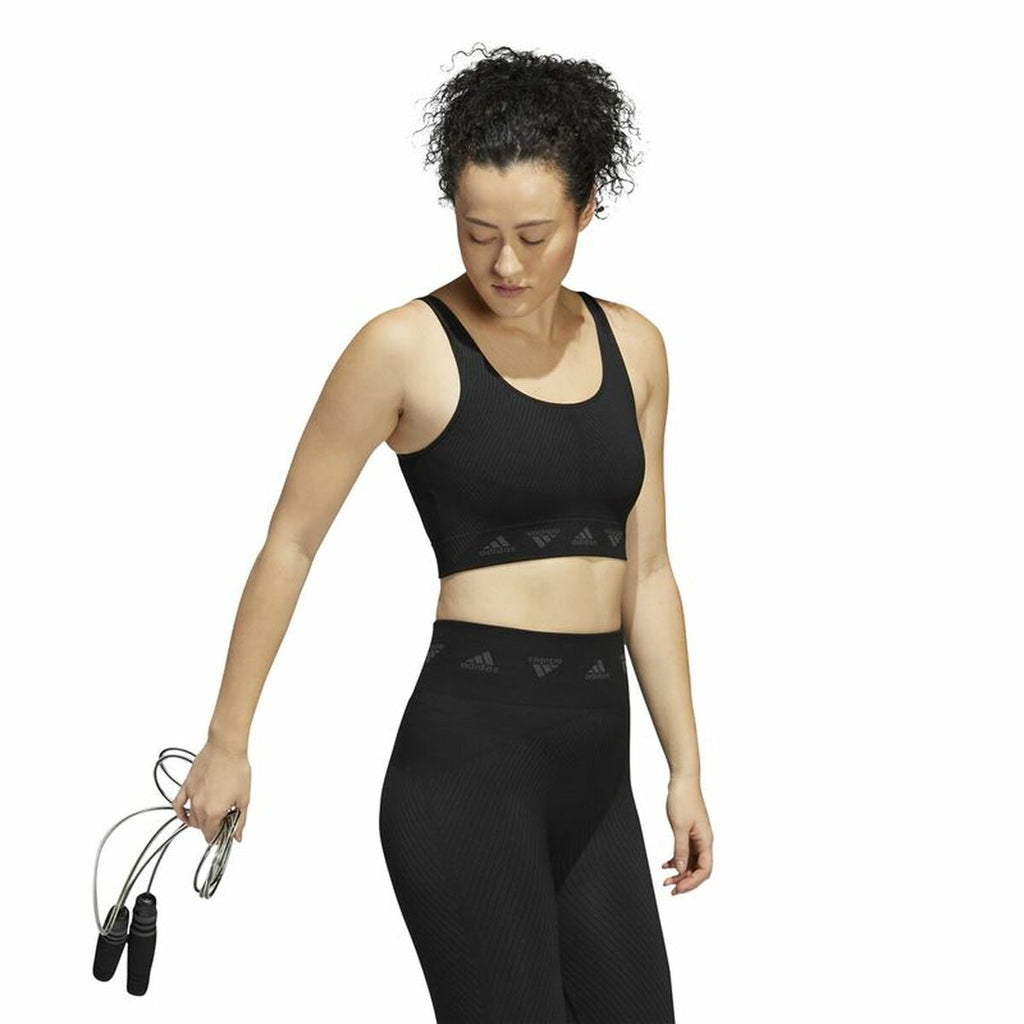 Adidas Sports Bra Aeroknit Women's Sports Bra - Black - product view 7