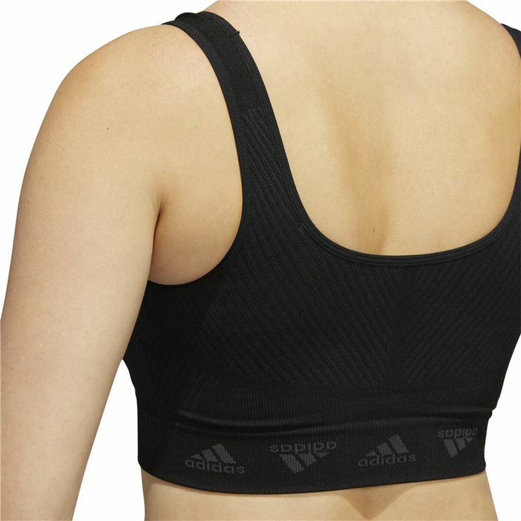 Adidas Sports Bra Aeroknit Women's Sports Bra - Black - product view 4