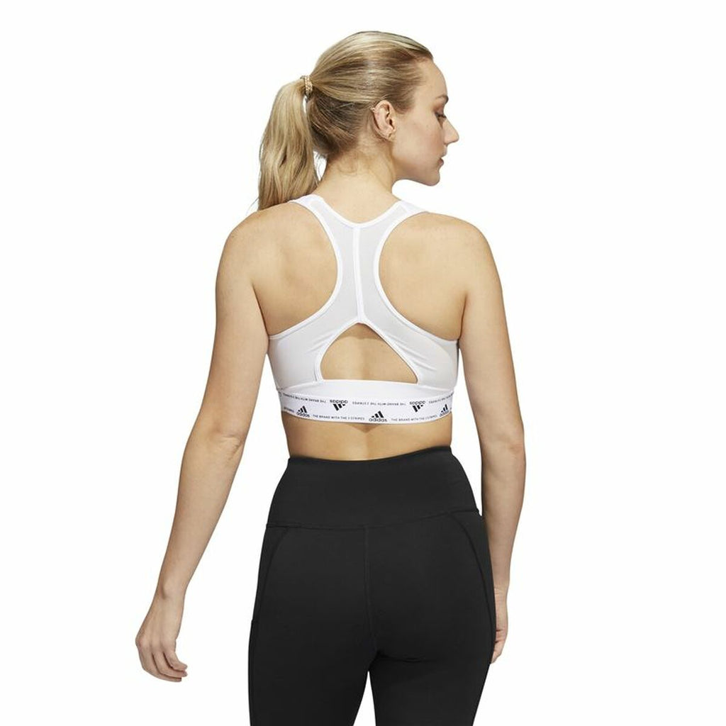 Adidas Sports Bra Powerreact Training Women's Sports Bra - White - product view 5