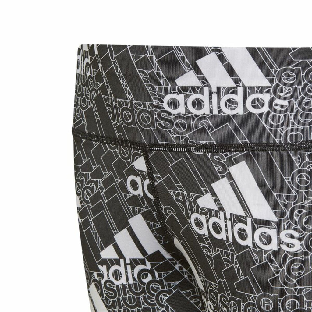 Adidas Designed To Move Grey Kids' Leggings - Black - product view 6