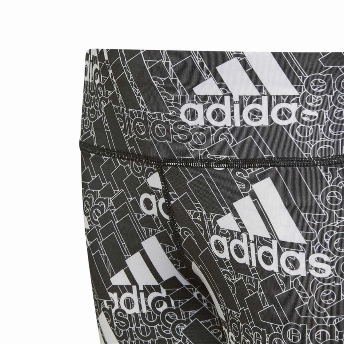 Adidas Designed To Move Grey Kids' Leggings - Black - product view 6