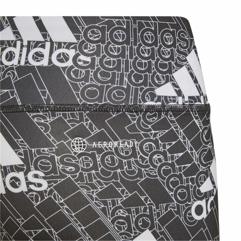 Adidas Designed To Move Grey Kids' Leggings - Black - product view 5