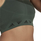 Adidas Sports Bra Aeroknit Women's Sports Bra - Olive - product view 5