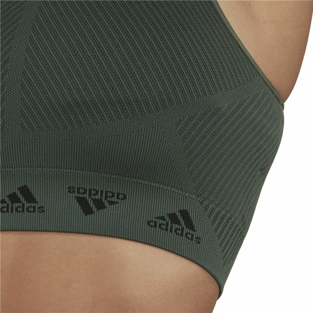Adidas Sports Bra Aeroknit Women's Sports Bra - Olive - product view 4