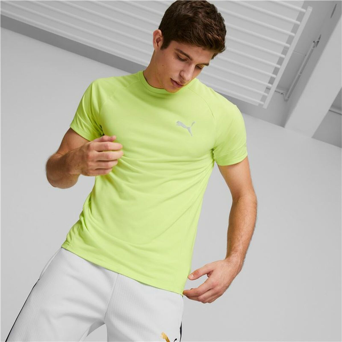 Men’s Short Sleeve T-Shirt Puma Evostripe Green