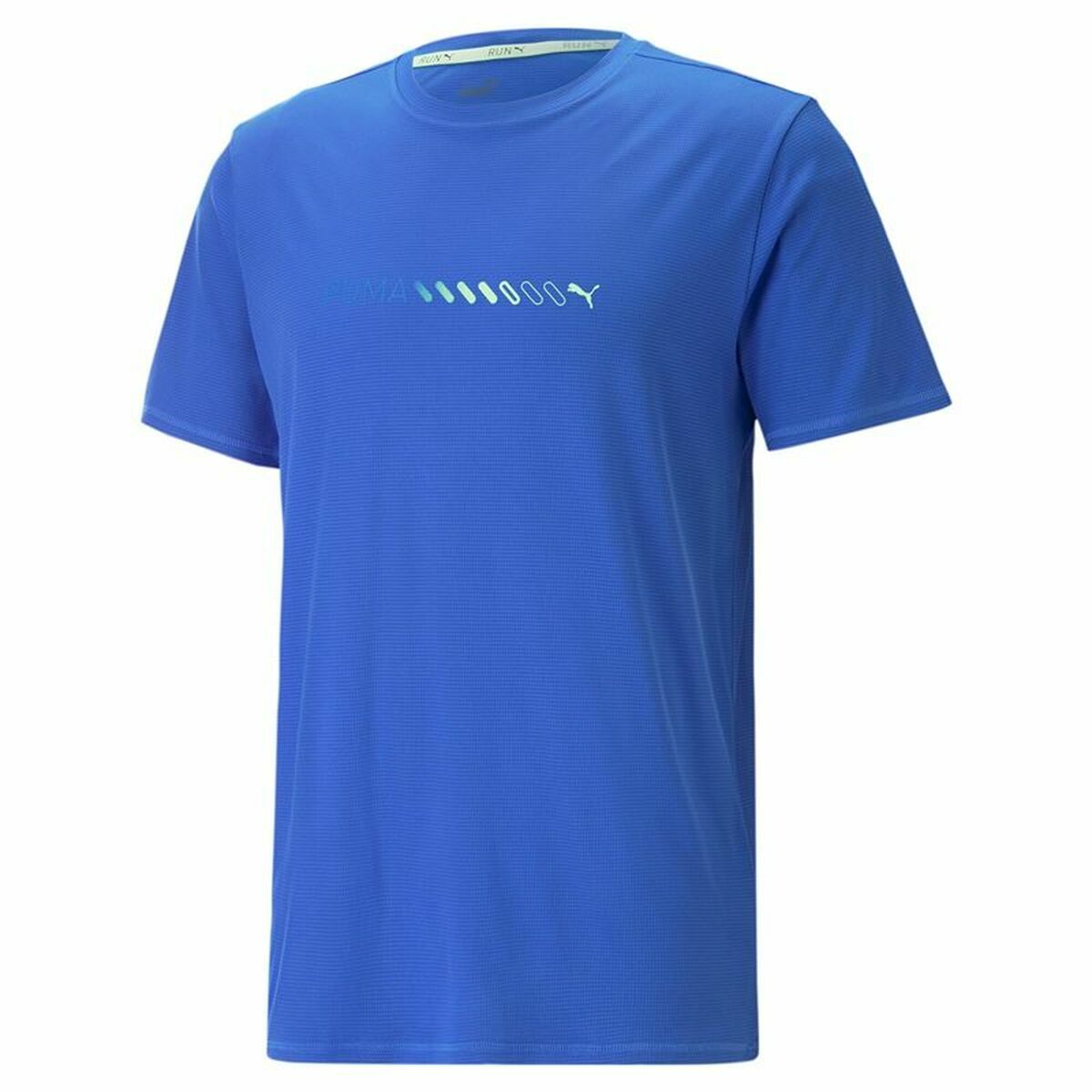 Herren Kurzarm-T-Shirt Puma Run Favorite Logo Blau – Produktbild 1